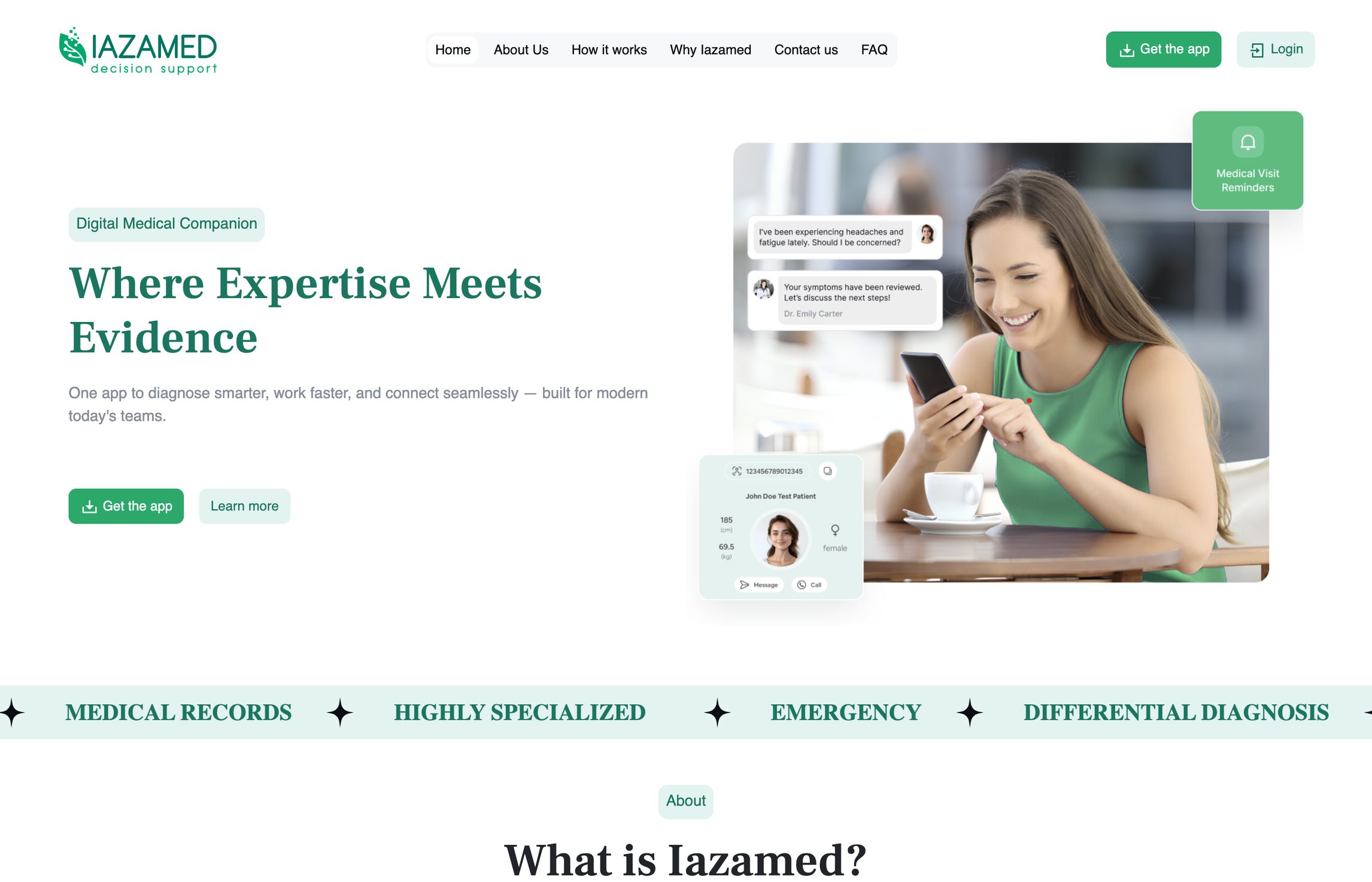 Iazamed website