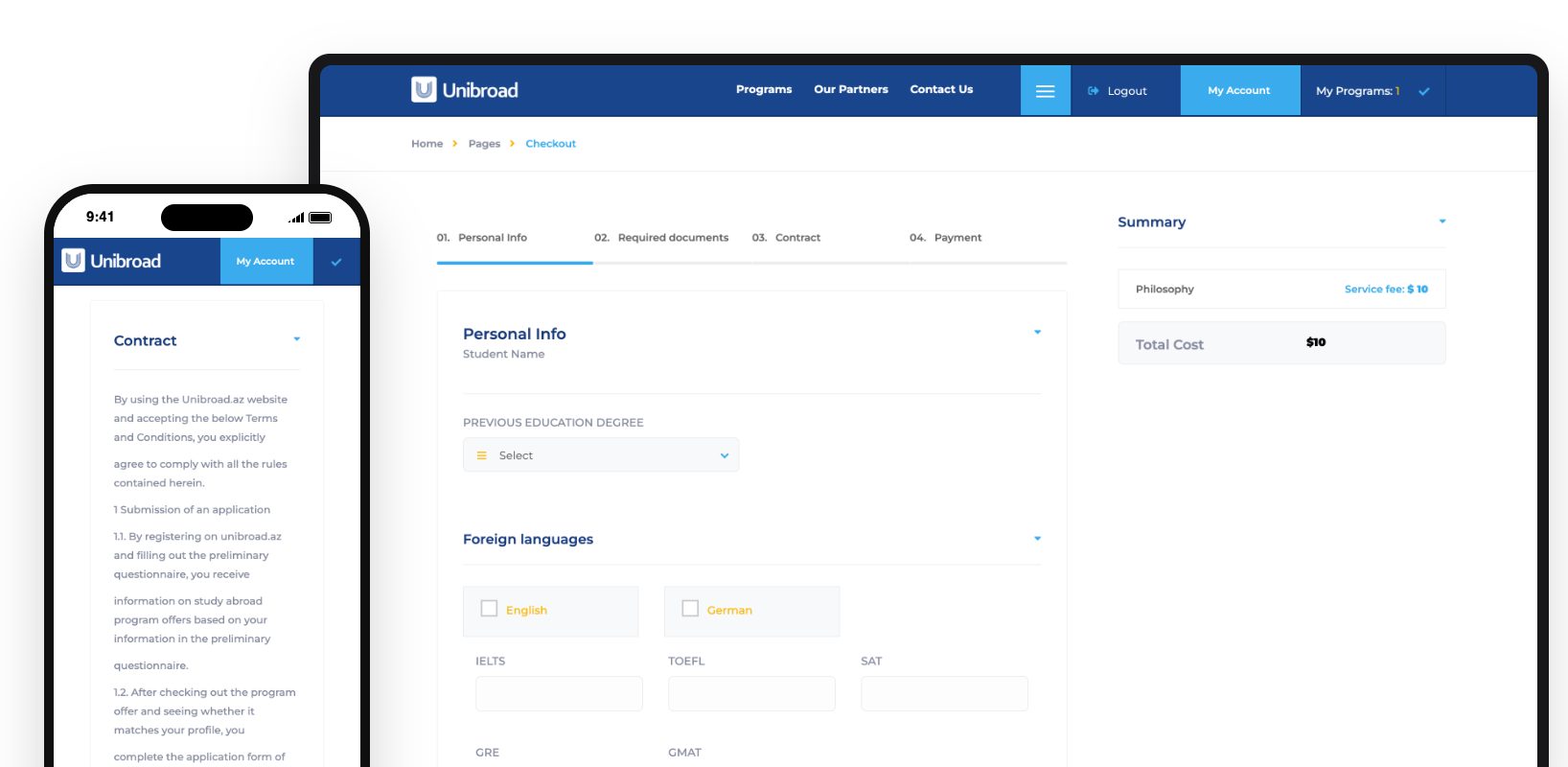 Application form
