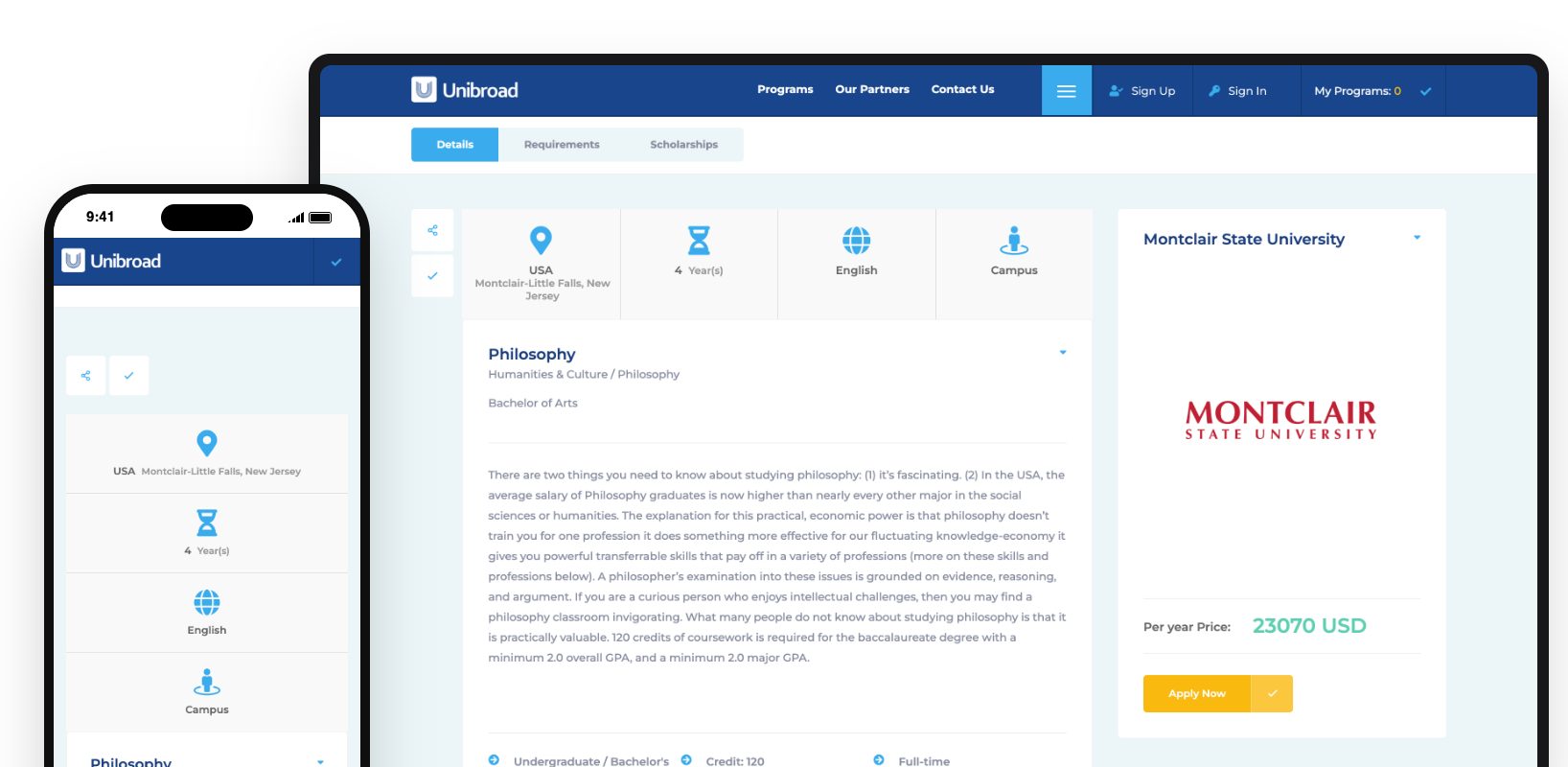 Program page