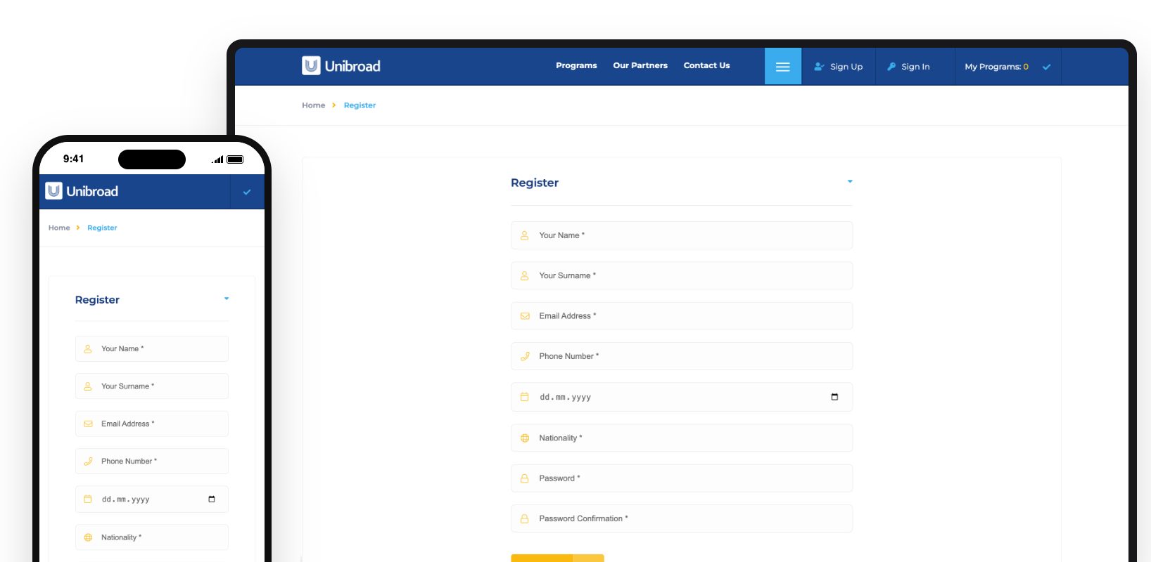 Sign-up & sign-in