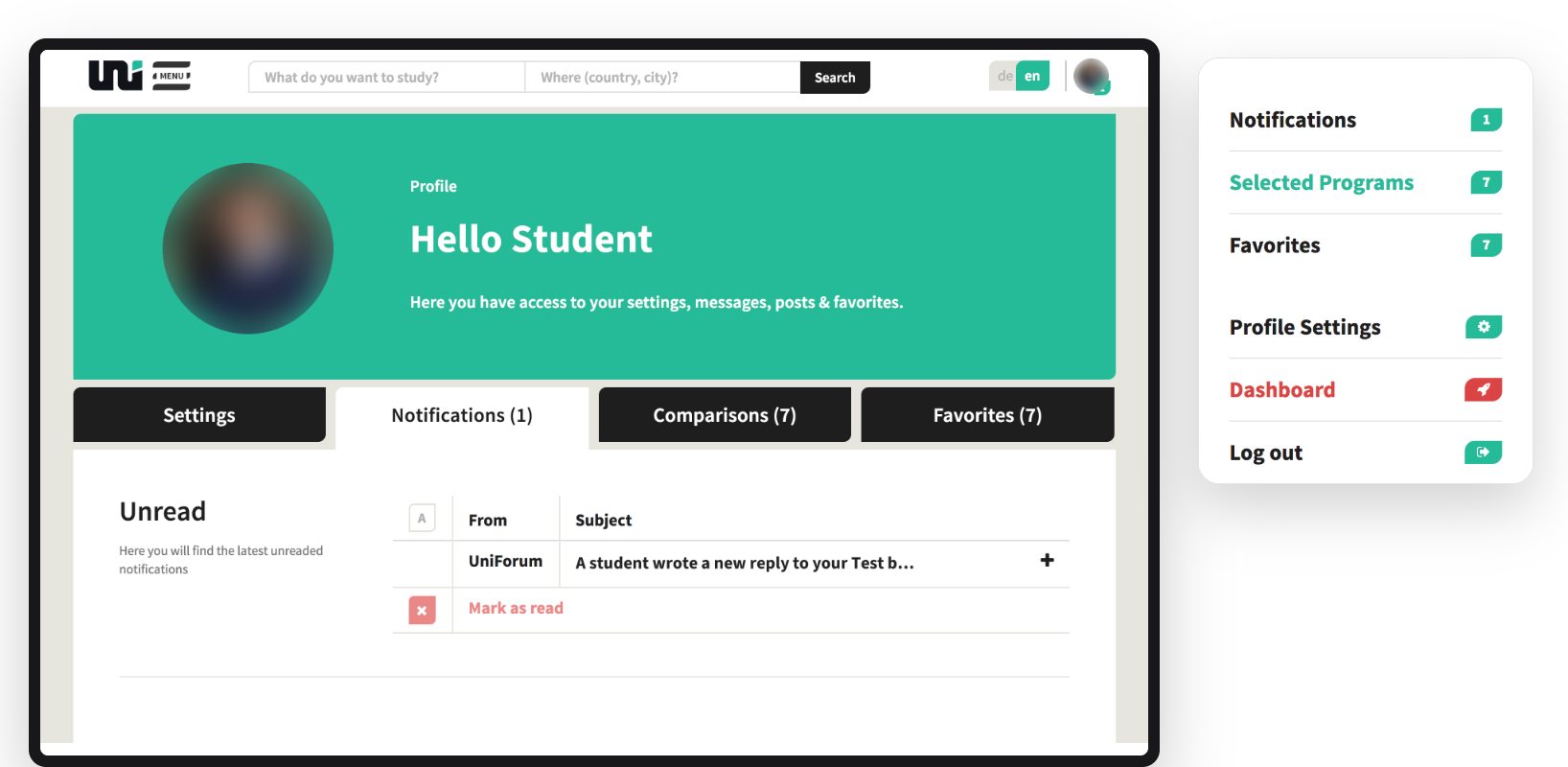 Student profile